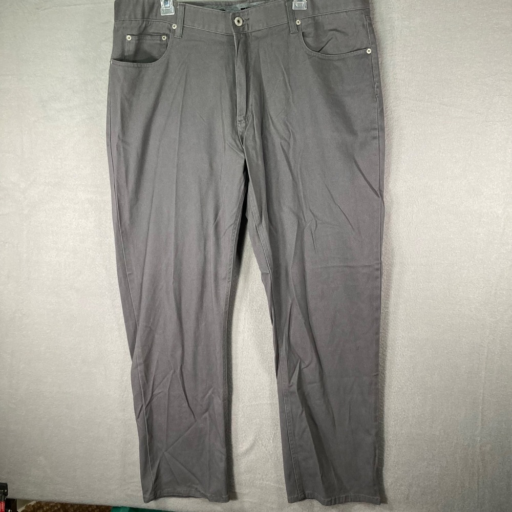 32 Degrees Mens 40x32 Gray Stretch Pants Casual Lightweight Chino